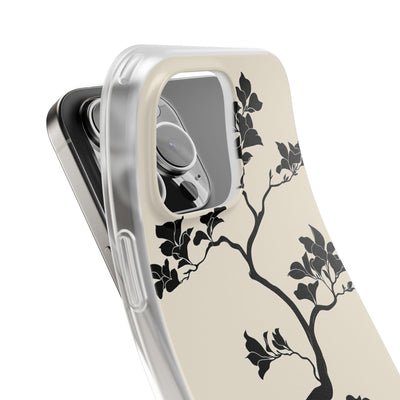 Beige Lite Phone Case for iPhone - Obsidian Bonsai Silhouette