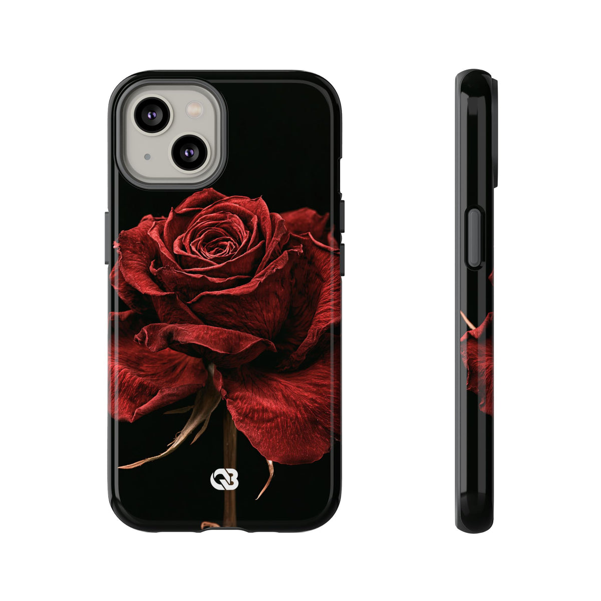 Crimson Noir Rose · Tough Phone Case for iPhone · Black
