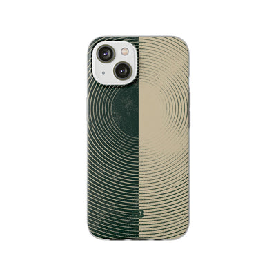 Green Lite Phone Case for iPhone - Evergreen Split Grain