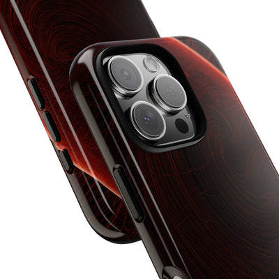 Red Tough Phone Case for iPhone - Crimson Flare Flux