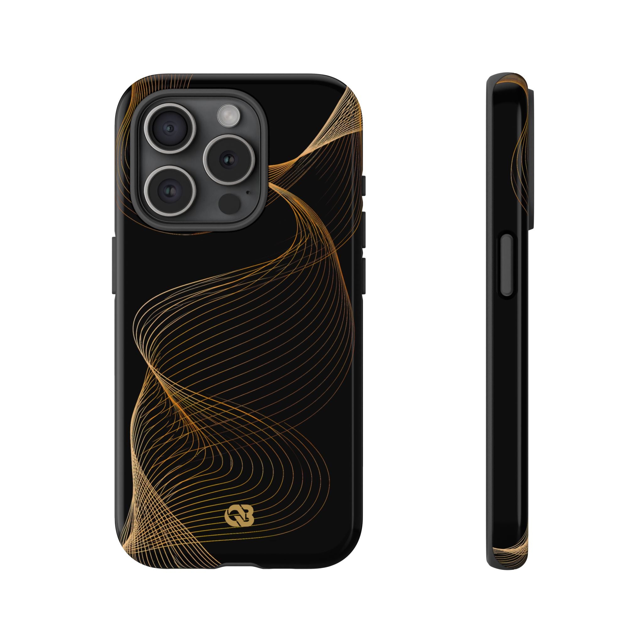Gold Tough Phone Case for iPhone - Burnished Bronze Helix