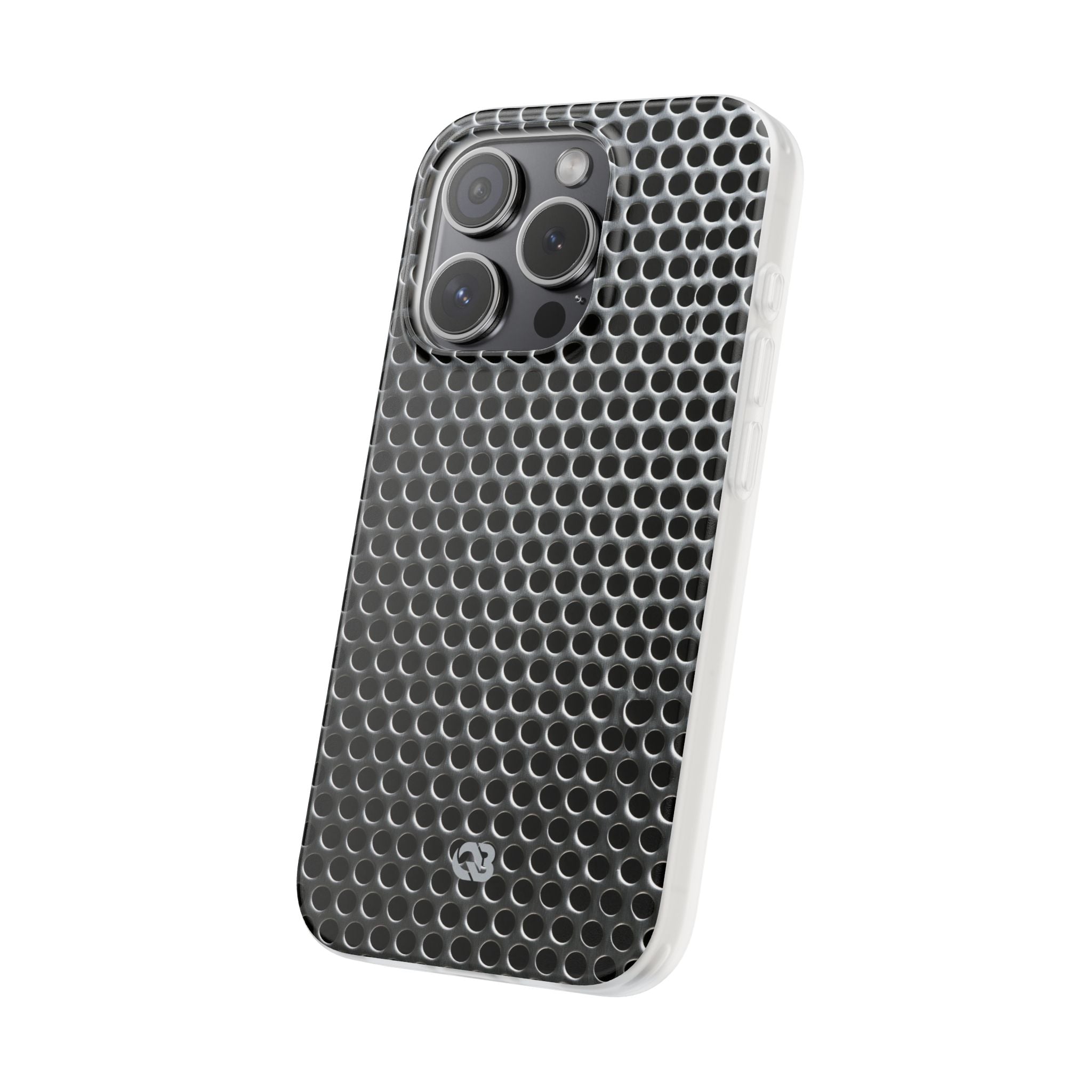Silver Lite Phone Case for iPhone - Brutalist Steel Mesh