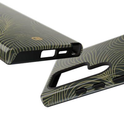Green Tough Phone Case for Samsung - Dark Olive Plume