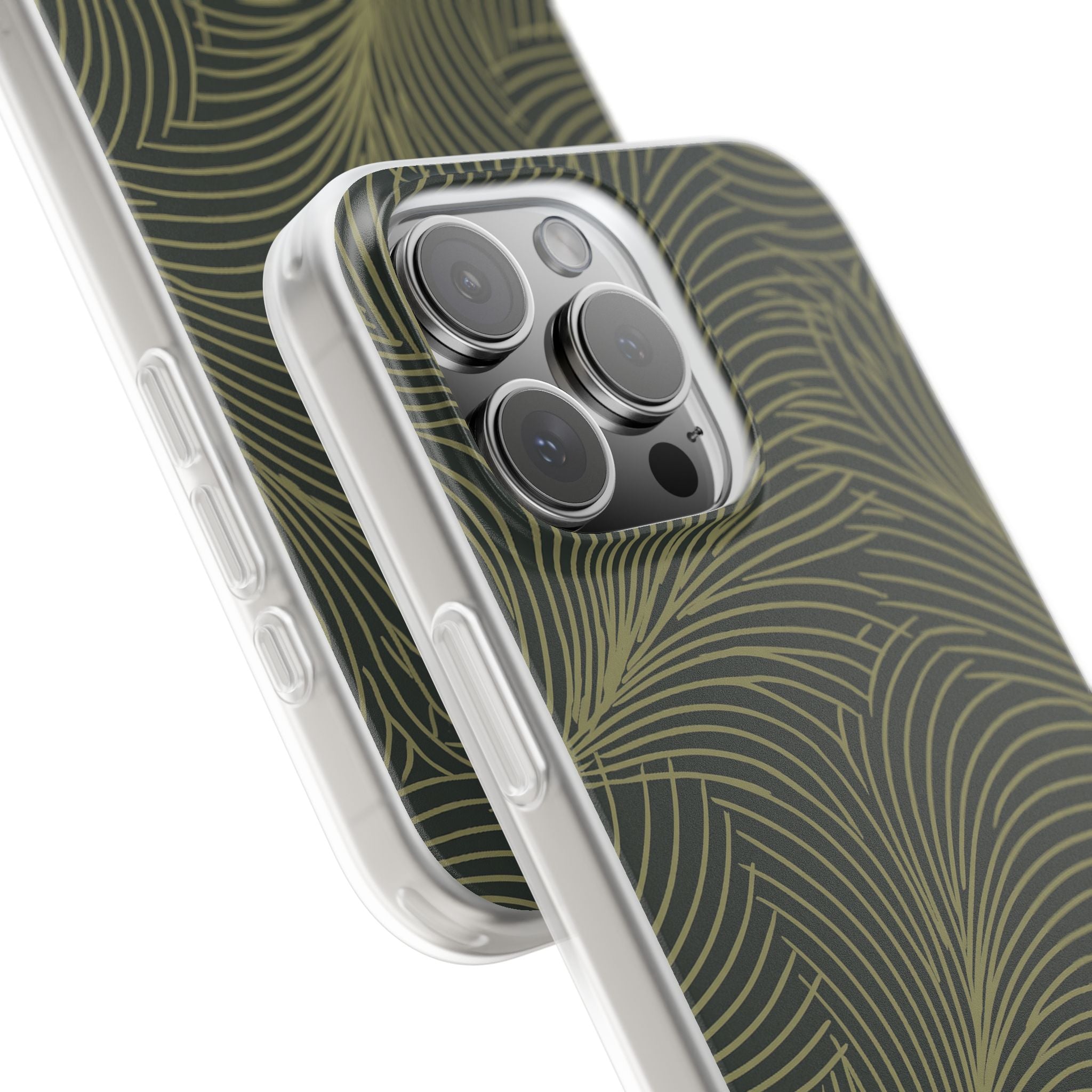 Green Lite Phone Case for iPhone - Dark Olive Plume