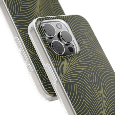 Green Lite Phone Case for iPhone - Dark Olive Plume