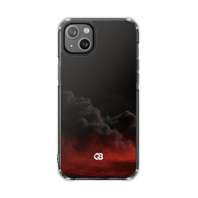 Crimson Fog Void · Clear Impact Magnetic Phone Case for iPhone ·  Black