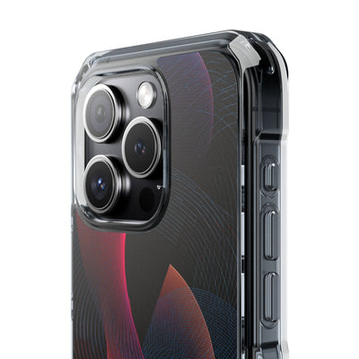 Black Impact MagSafe Phone Case for iPhone - Cobalt Crimson Flux