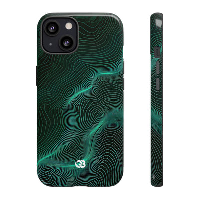 Emerald Topo Ridge · Tough Phone Case for iPhone · Green