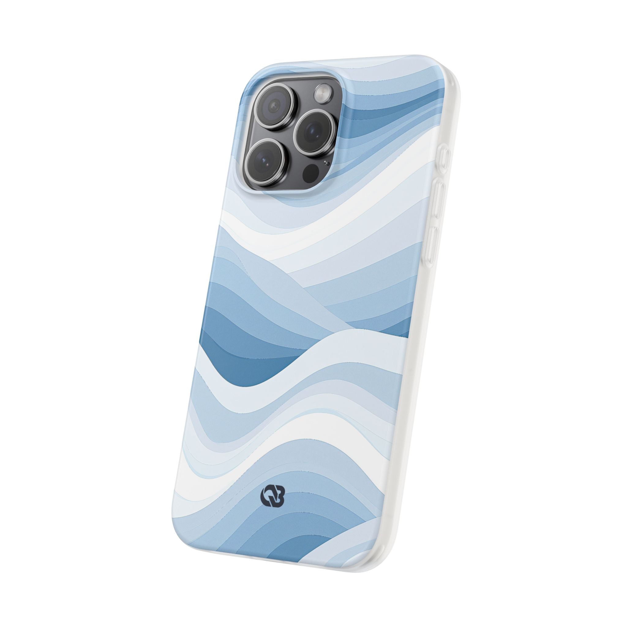 Blue Lite Phone Case for iPhone - Glacial Indigo Flow