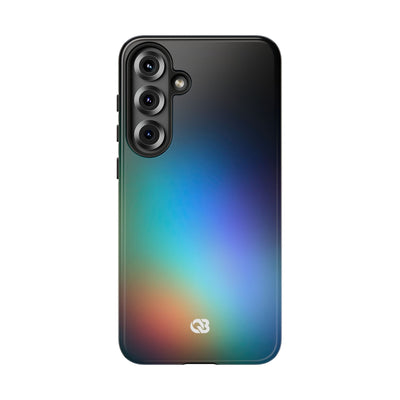 Black Tough Phone Case for Samsung - Electric Prism Grain