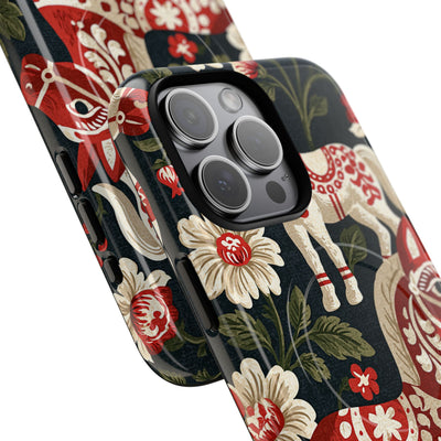 Nordic Dala Meadow · Tough 2.0 Magnetic Phone Case for iPhone · Red