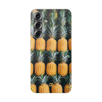 Gilded Pineapple Rows · Soft Phone Case for Samsung