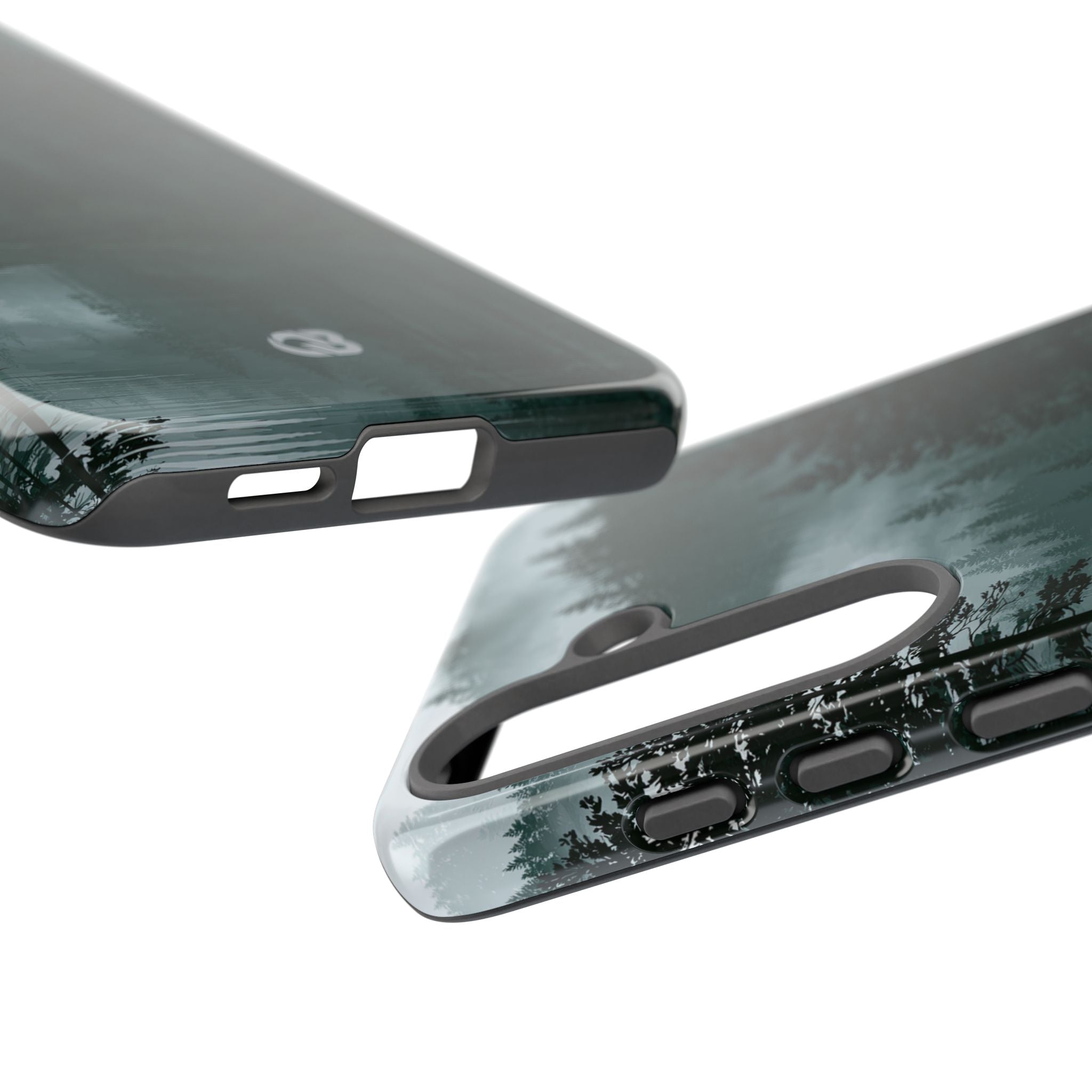 Green Tough Phone Case for Samsung - Misty Evergreen Mirror