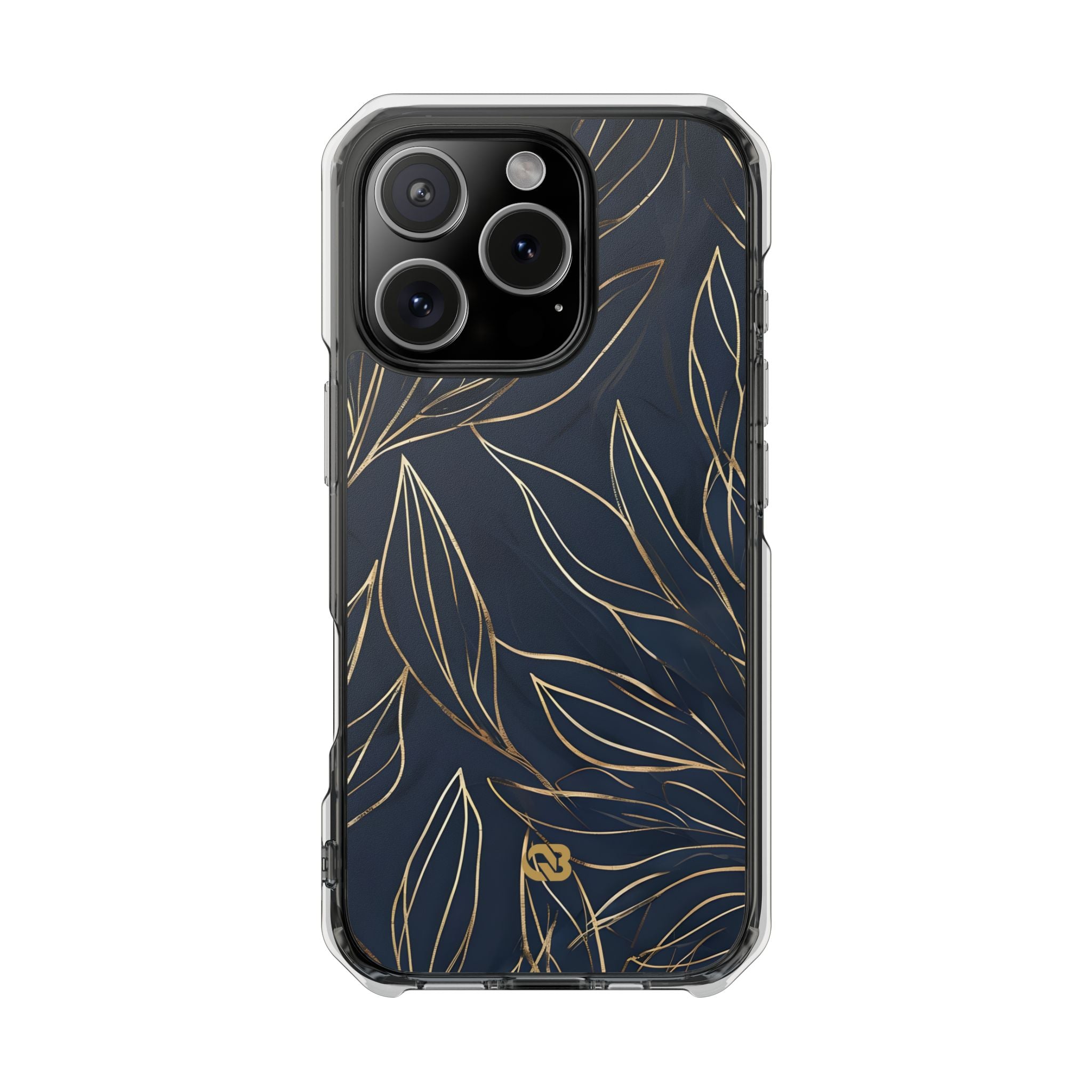 Gilded Navy Foliage · Impact Coque de téléphone pour iPhone · Magsafe