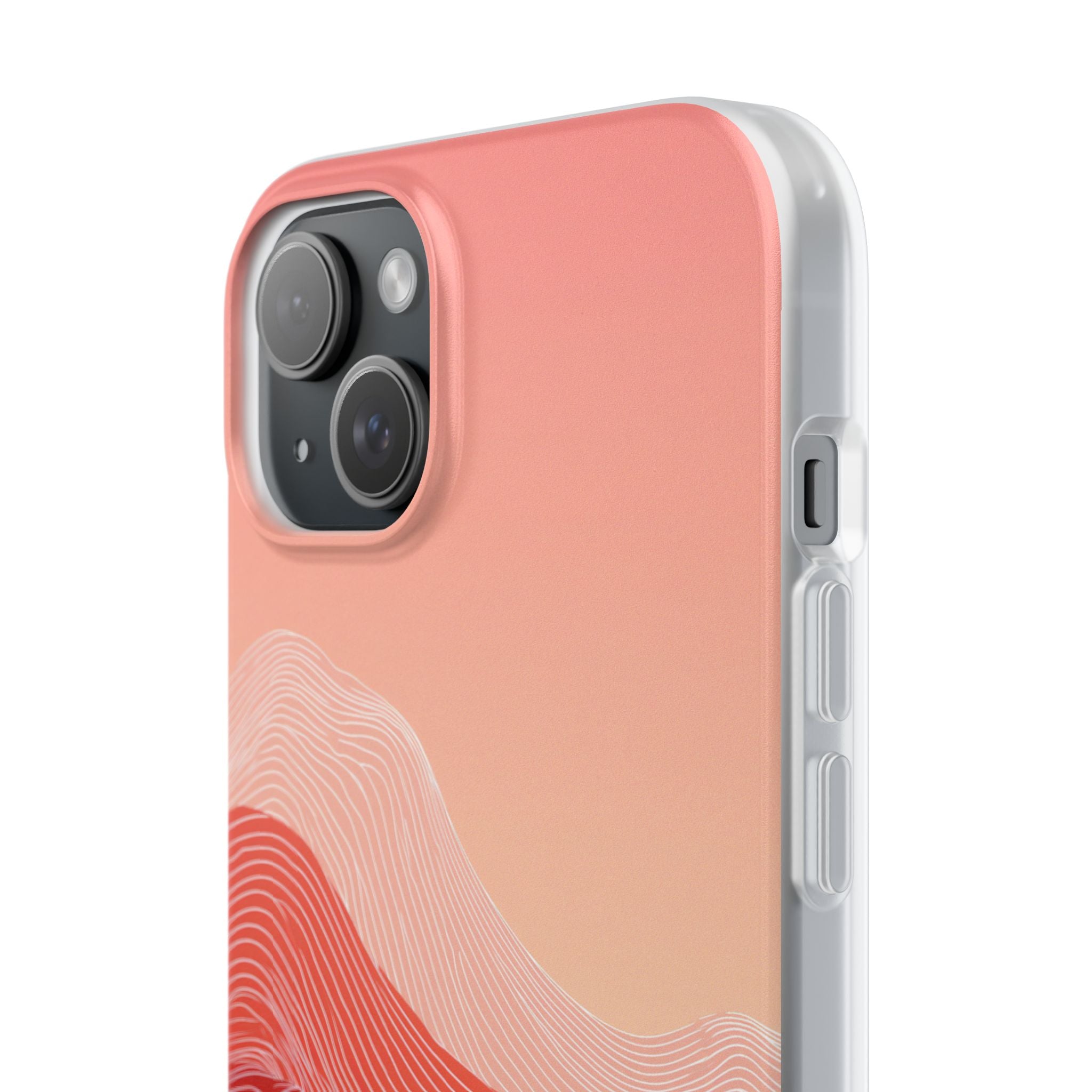 Red Lite Phone Case for iPhone - Crimson Ridge Contour