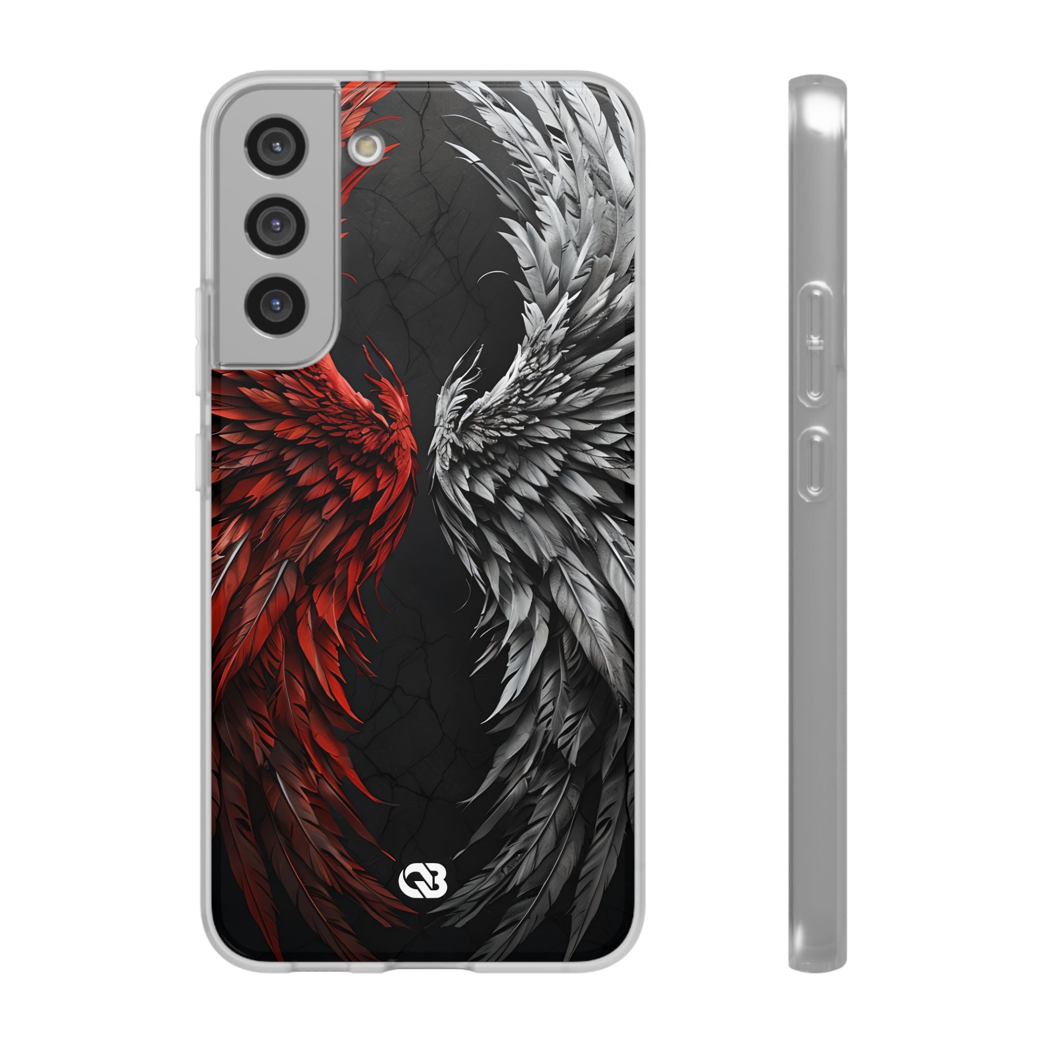 Split Crimson Wing · Soft Phone Case for Samsung