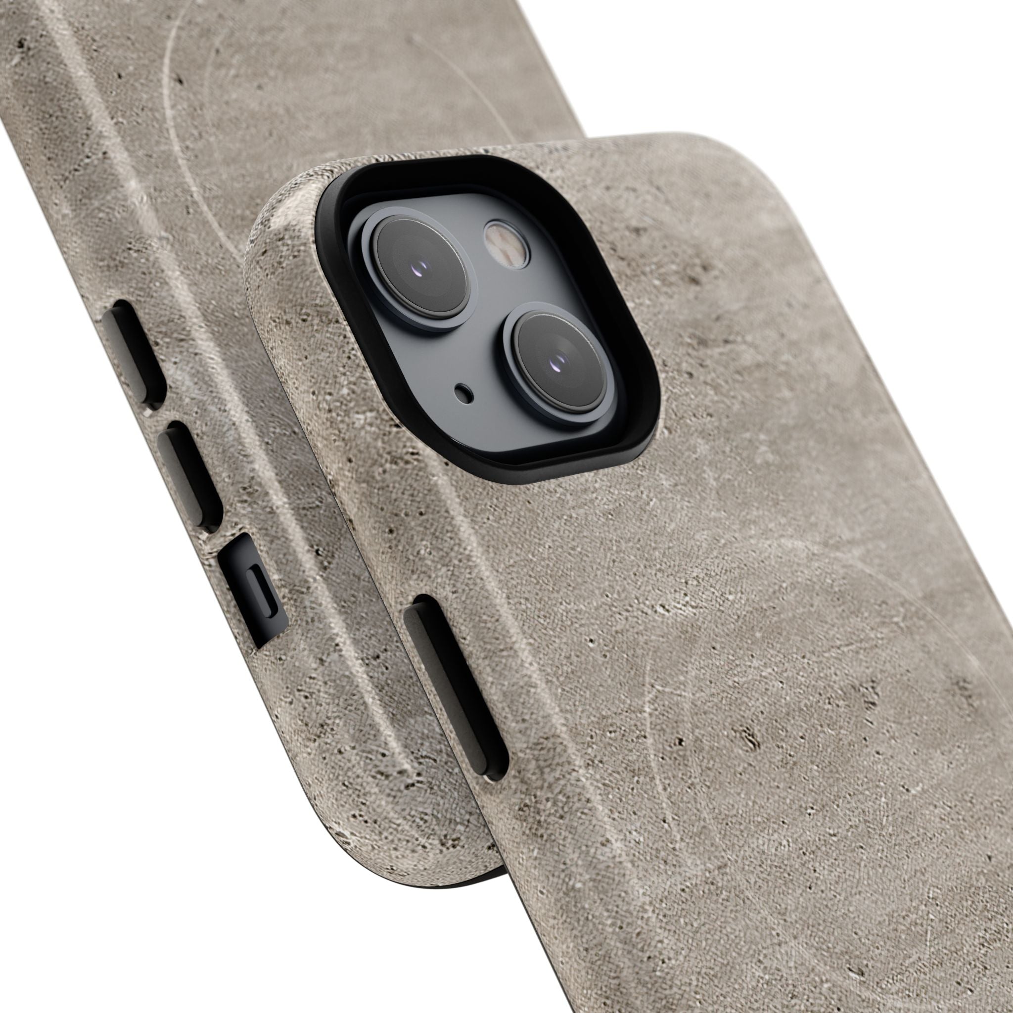 Grey Tough 2.0 Magsafe Phone Case for iPhone - Brutalist Stone Grit