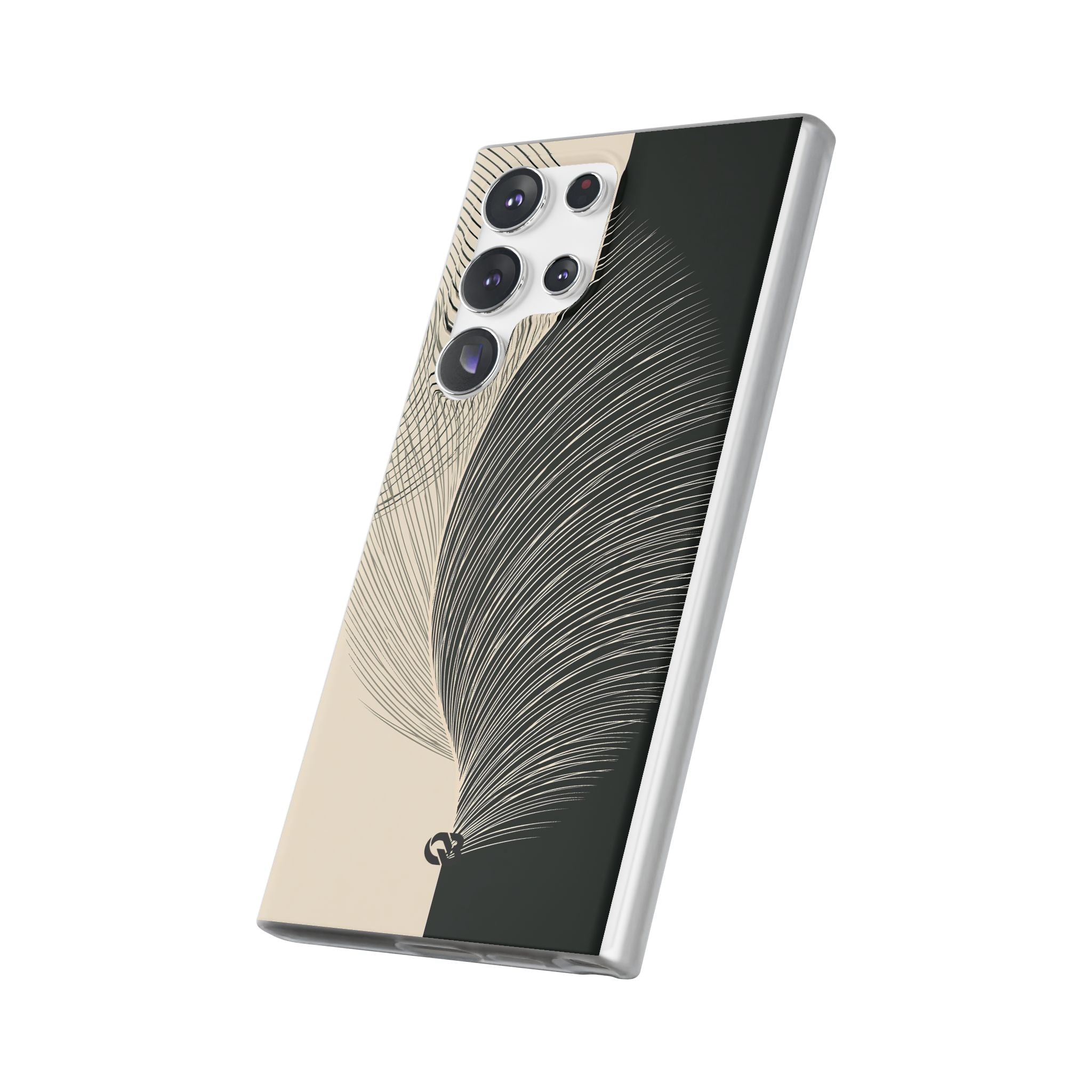Beige Lite Phone Case for Samsung - Obsidian Cream Plume