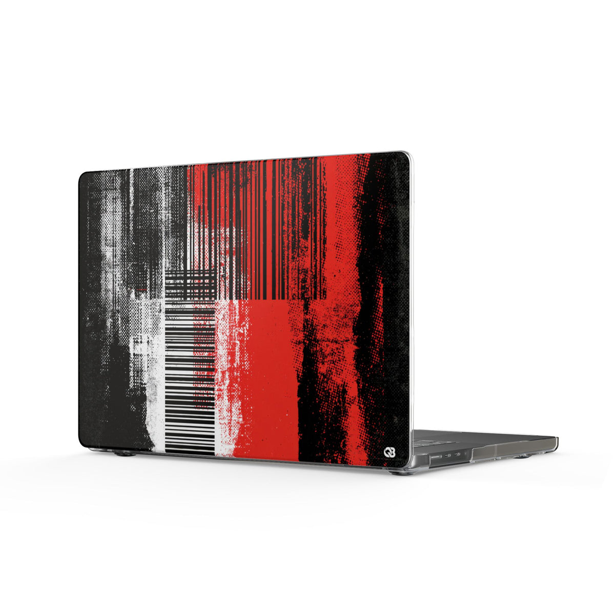 Distorted Barcode · Clear Hard Case for MacBook · Black