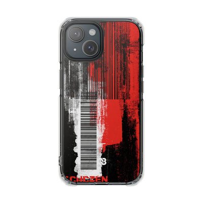 Distorted Barcode · Clear Impact Magnetic Phone Case for iPhone · Black