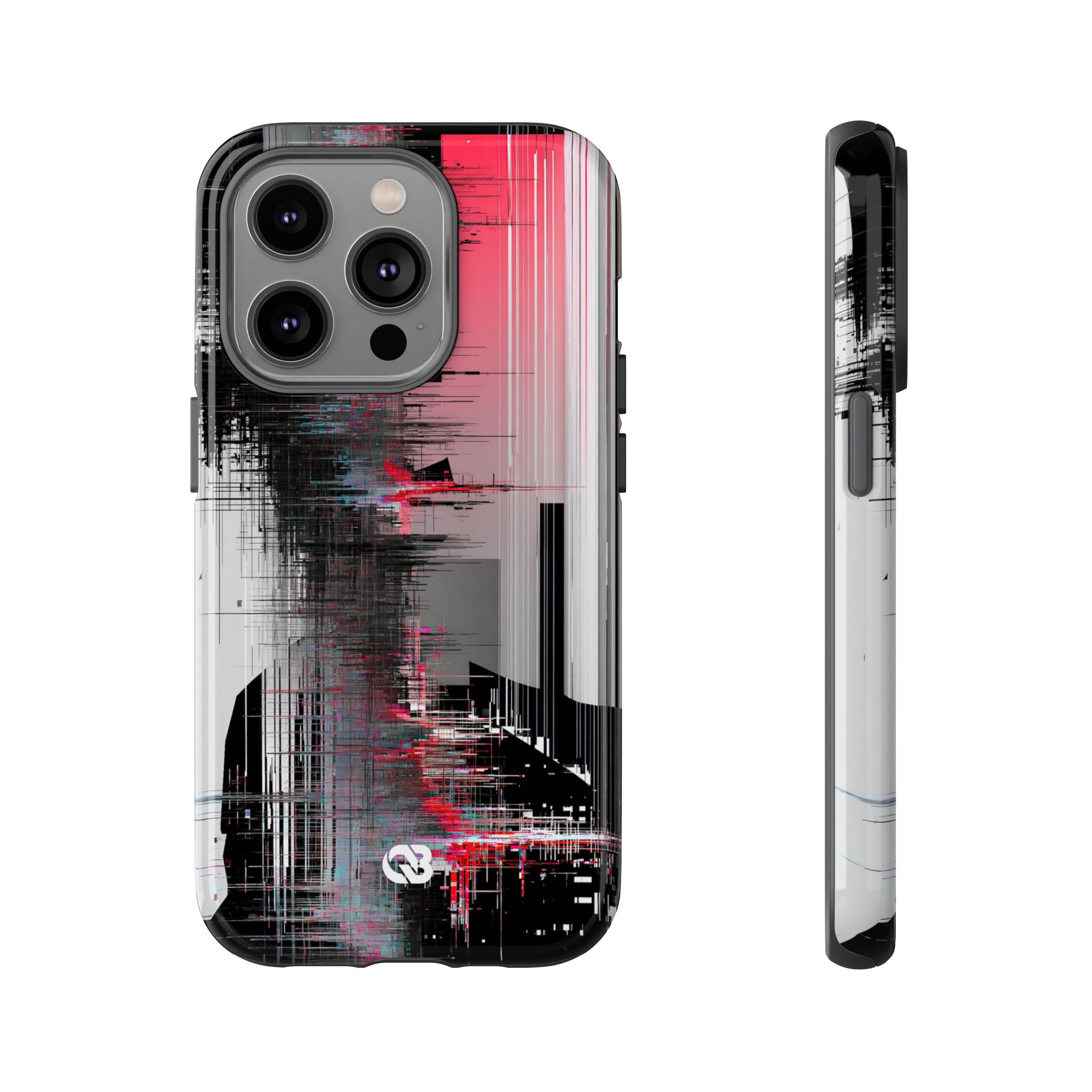 Black Tough Phone Case for iPhone - Crimson Data Leak