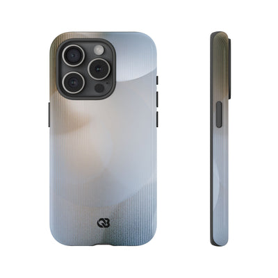 White Tough Phone Case for iPhone - Frosted Ribbed Sphere