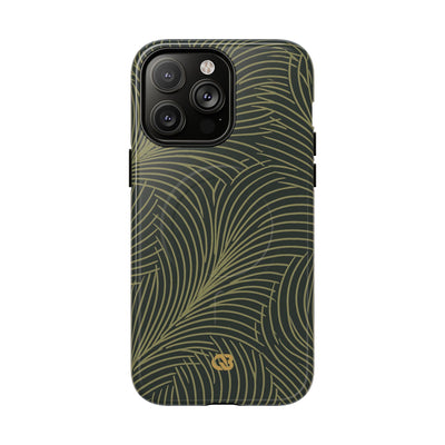 Green Tough 2.0 Magsafe Phone Case for iPhone - Dark Olive Plume