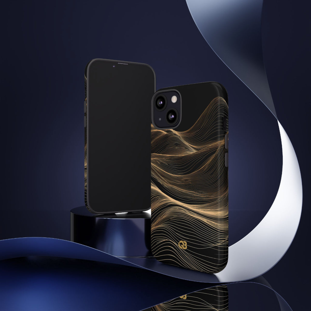 Golden Horizon Contours · Tough Phone Case for iPhone · Black