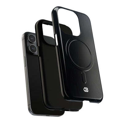 Black Tough 2.0 Magsafe Phone Case for iPhone - Midnight Brushed Grain