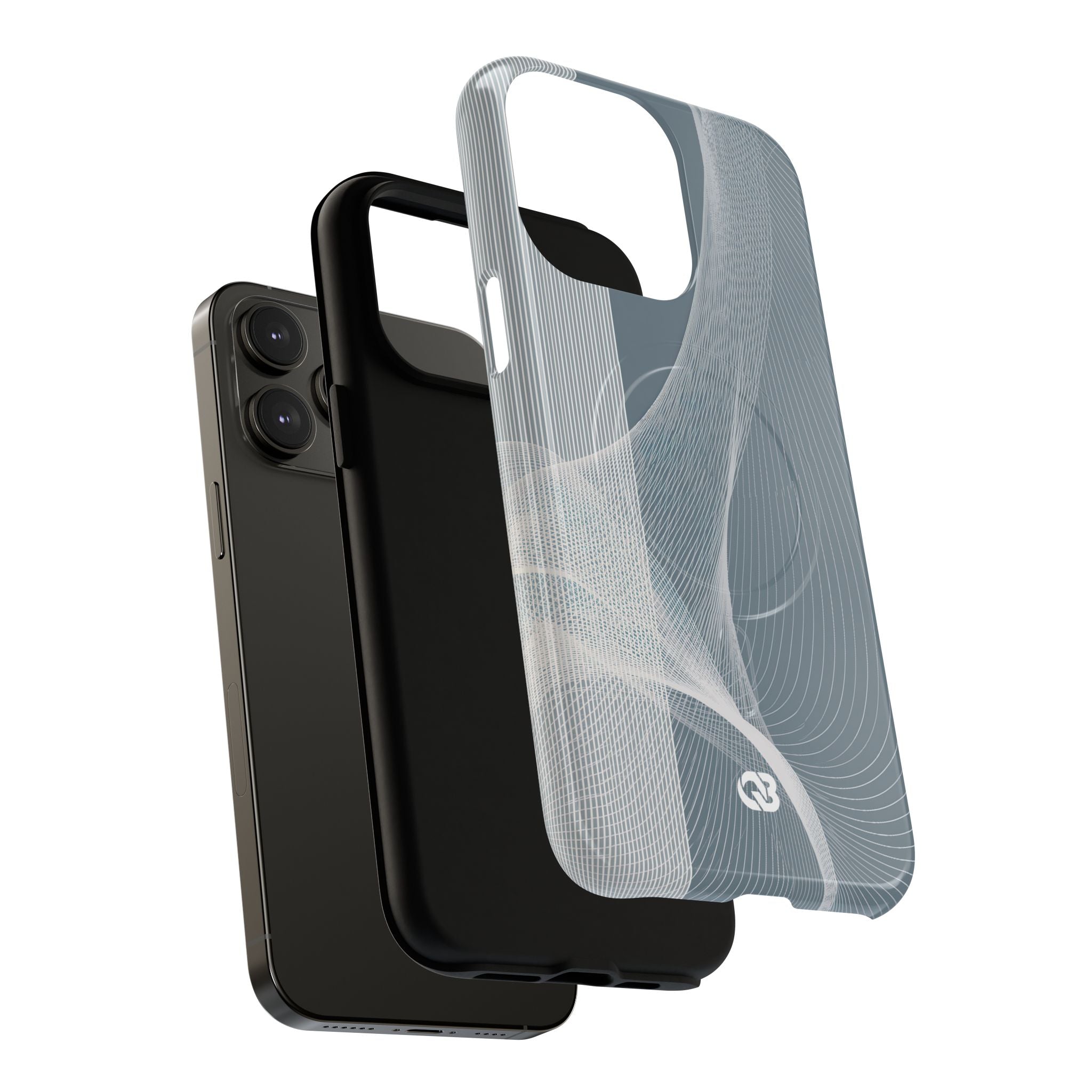 Grey Tough 2.0 Magsafe Phone Case for iPhone - Slate Mesh Horizon