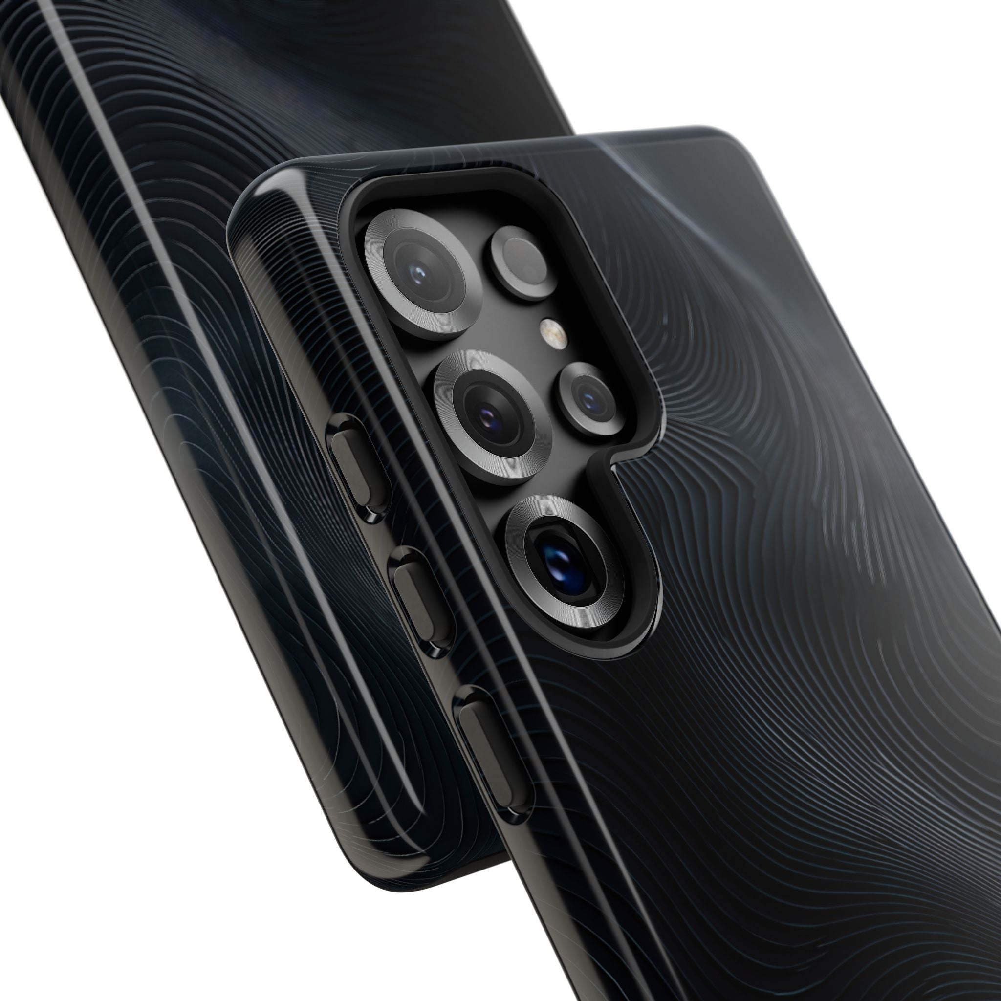 Black Tough Phone Case for Samsung - Obsidian Ridge Flux