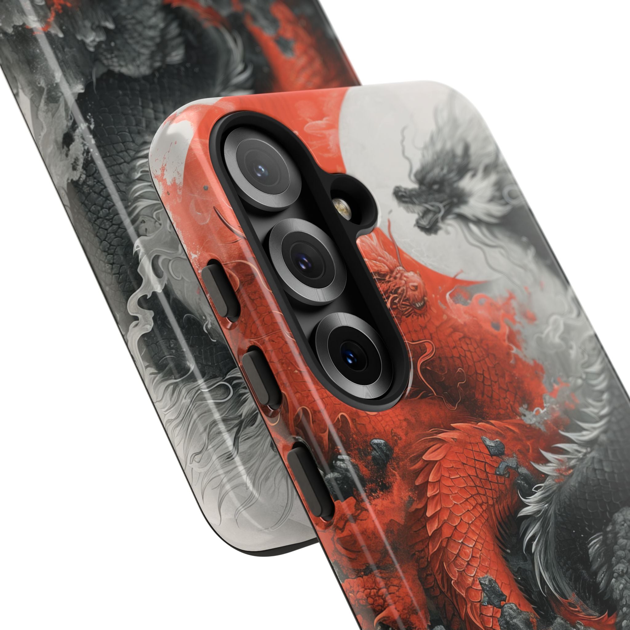 Twin Dragons Crimson Samsung S25 Case - Tough