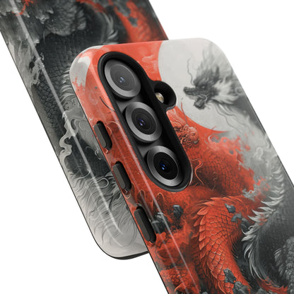 Twin Dragons Crimson Samsung S25 Case - Tough