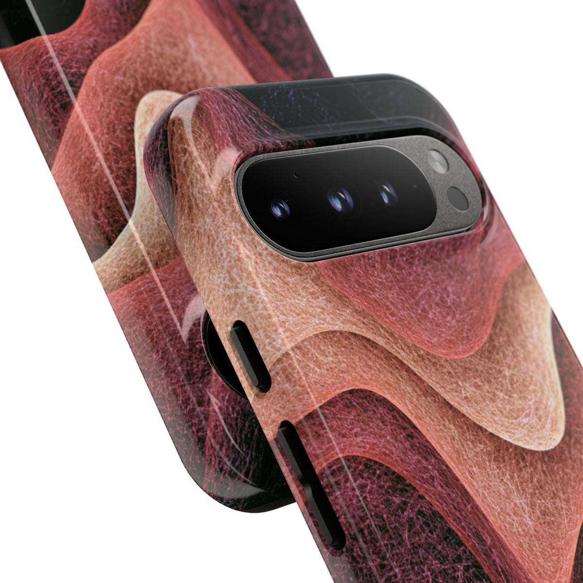 Rose Contour Waves · Tough Phone Case for Pixel ·  Pink