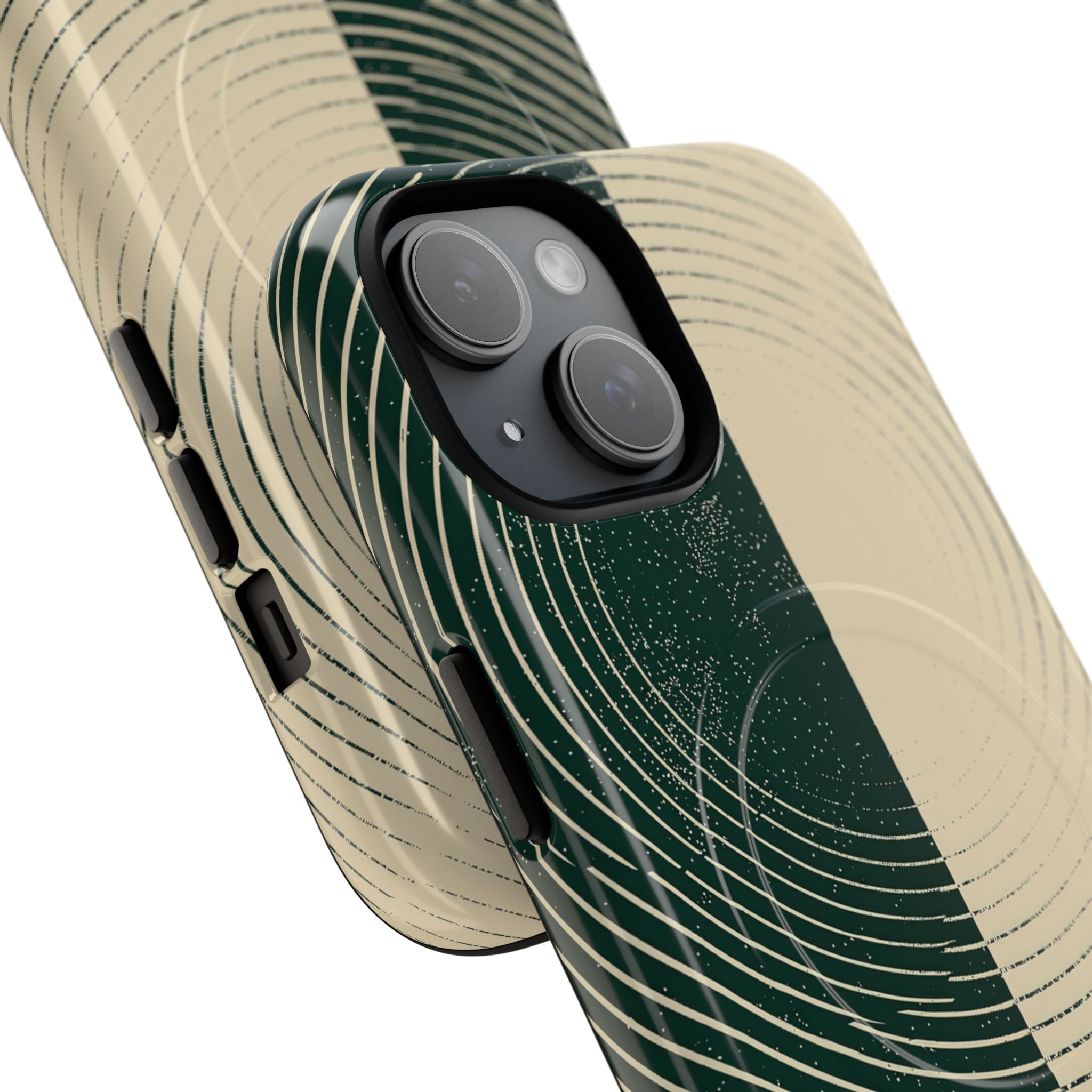 Green Tough 2.0 Magsafe Phone Case for iPhone - Evergreen Split Grain