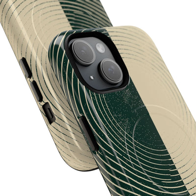 Green Tough 2.0 Magsafe Phone Case for iPhone - Evergreen Split Grain
