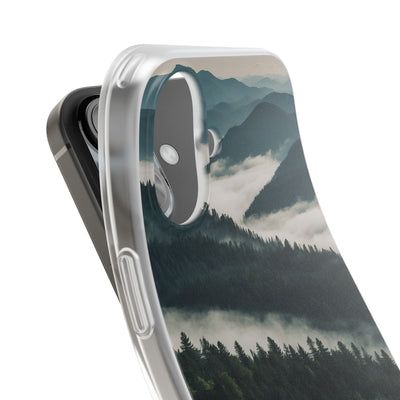 Misty Pine Peaks · Soft Hoesje voor iPhone