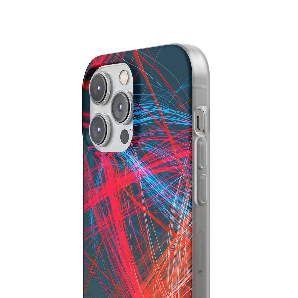 Neon Fiber Stream · Lite Phone Case for iPhone ·  Red