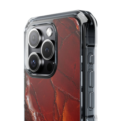 Amber Embrace · Clear Impact Magnetic Phone Case for iPhone · Brown