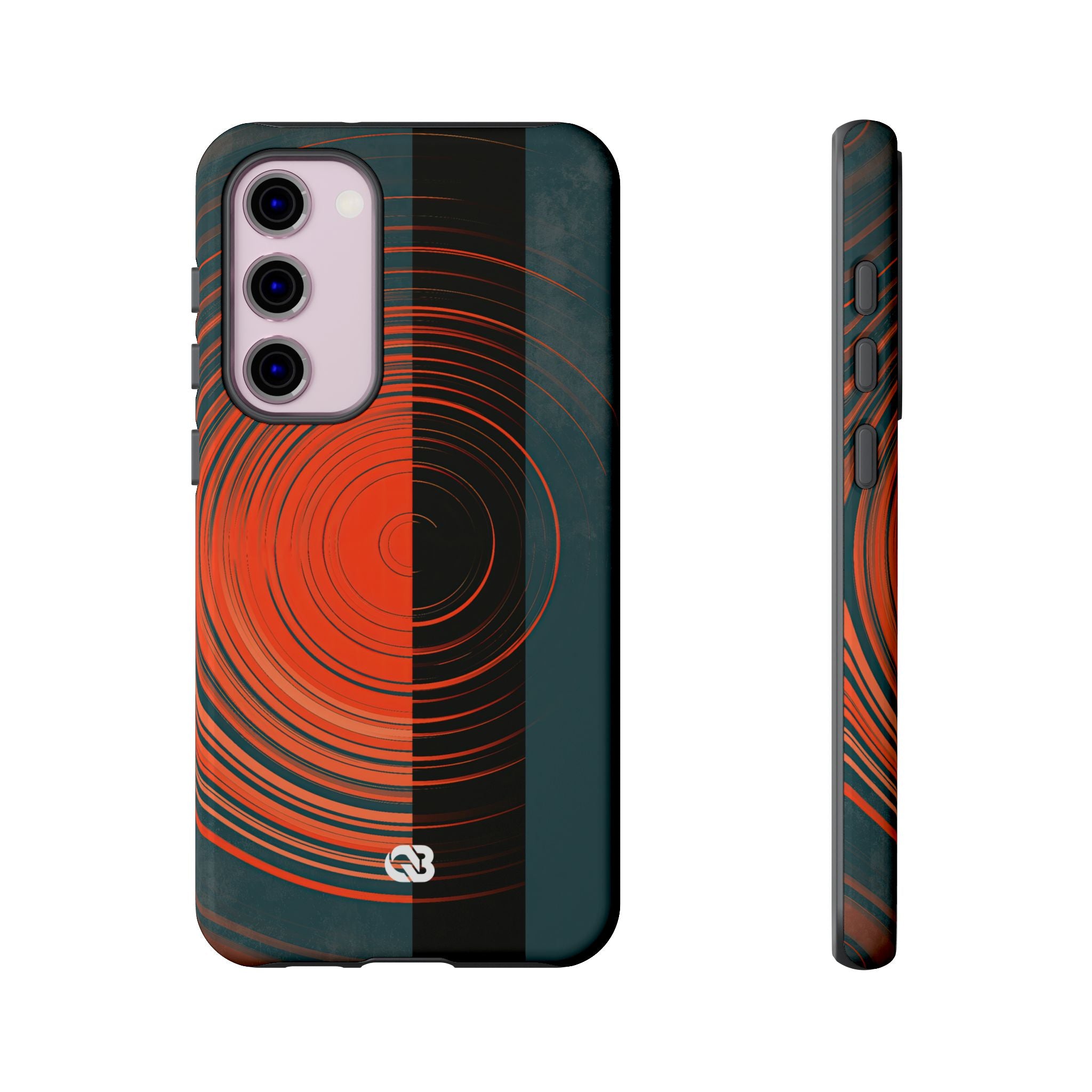 Teal Tough Phone Case for Samsung - Burnt Slate Radial