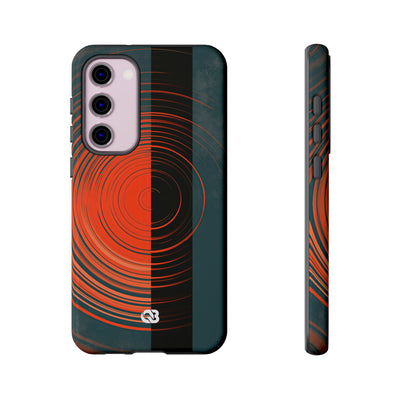 Teal Tough Phone Case for Samsung - Burnt Slate Radial