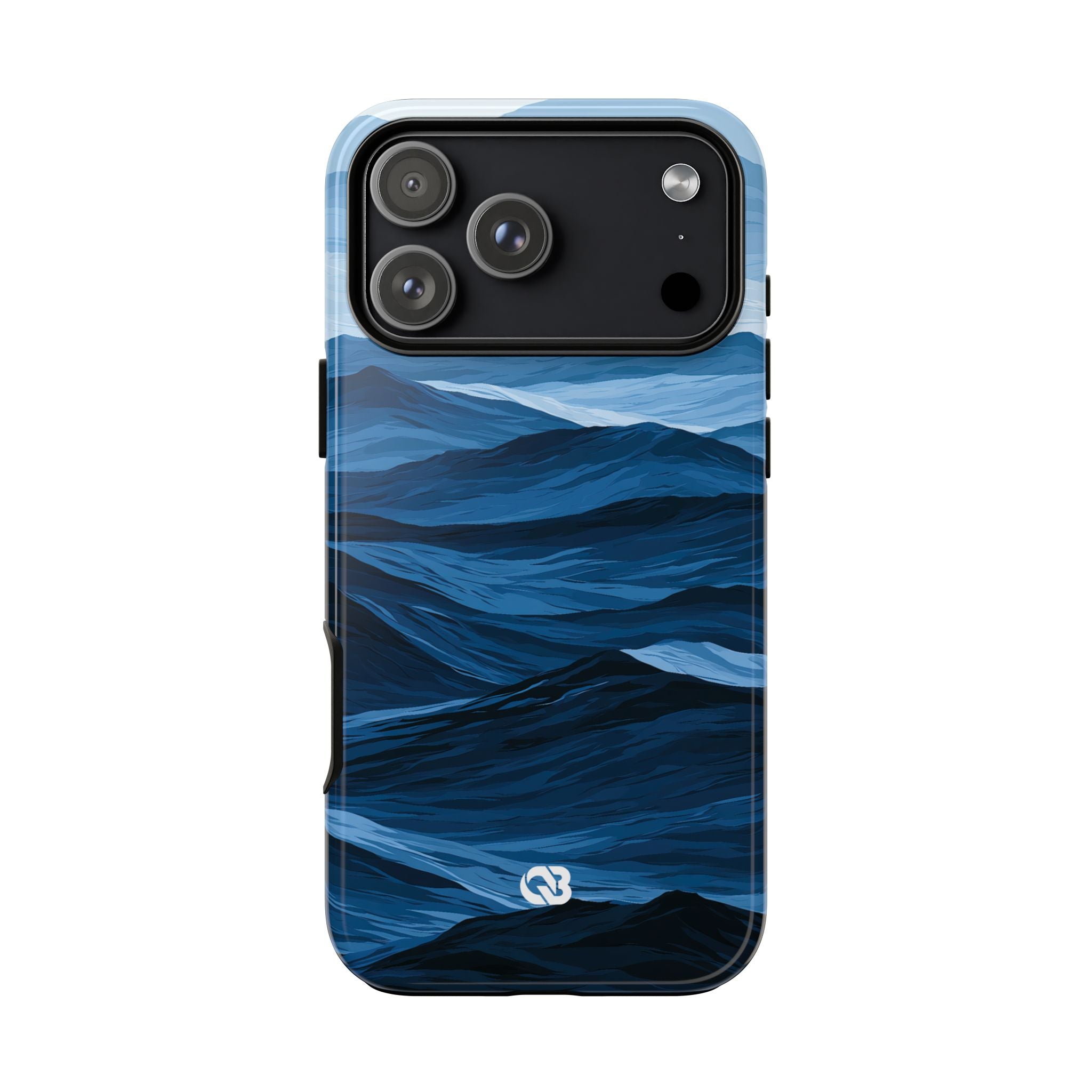 Blue Tough Phone Case for iPhone - Cobalt Ridge Tides