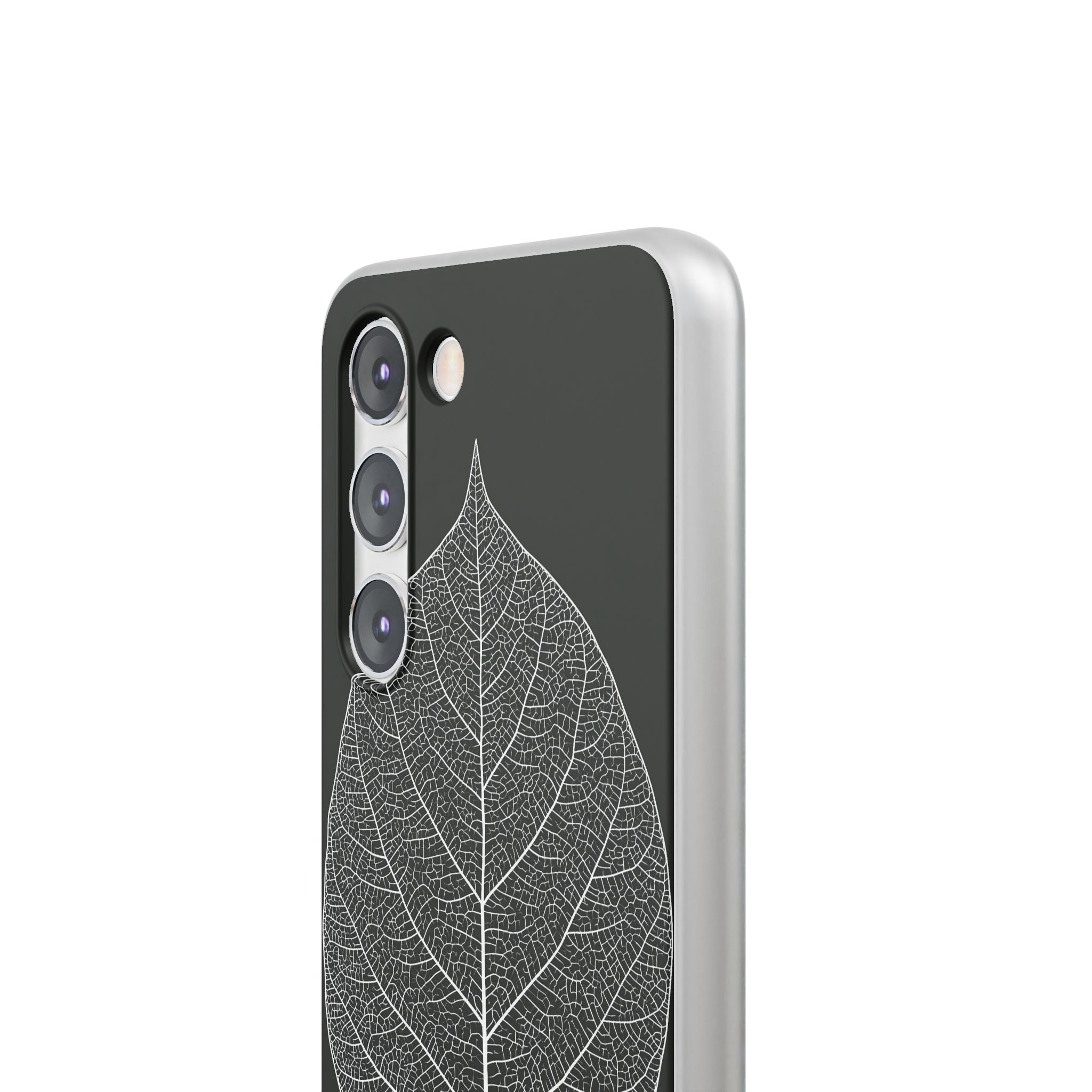Black Lite Phone Case for Samsung - Bleached Leaf Lattice