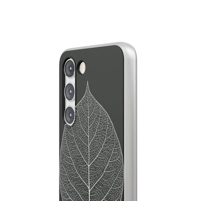 Black Lite Phone Case for Samsung - Bleached Leaf Lattice