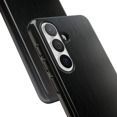 Obsidian Brushed Steel · Tough Phone Case for Samsung · Black