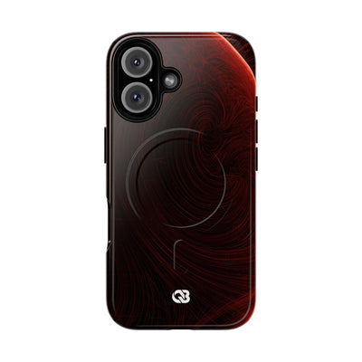 Crimson Solar Orbit · Tough 2.0 Magnetic Phone Case for iPhone · Red