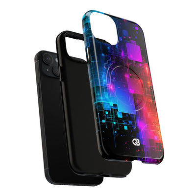 Spectral Circuit Grid · Tough 2.0 Magnetic Phone Case for iPhone · Black