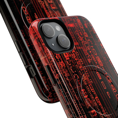 Crimson Glyphs iPhone 15 Plus Case - Tough+