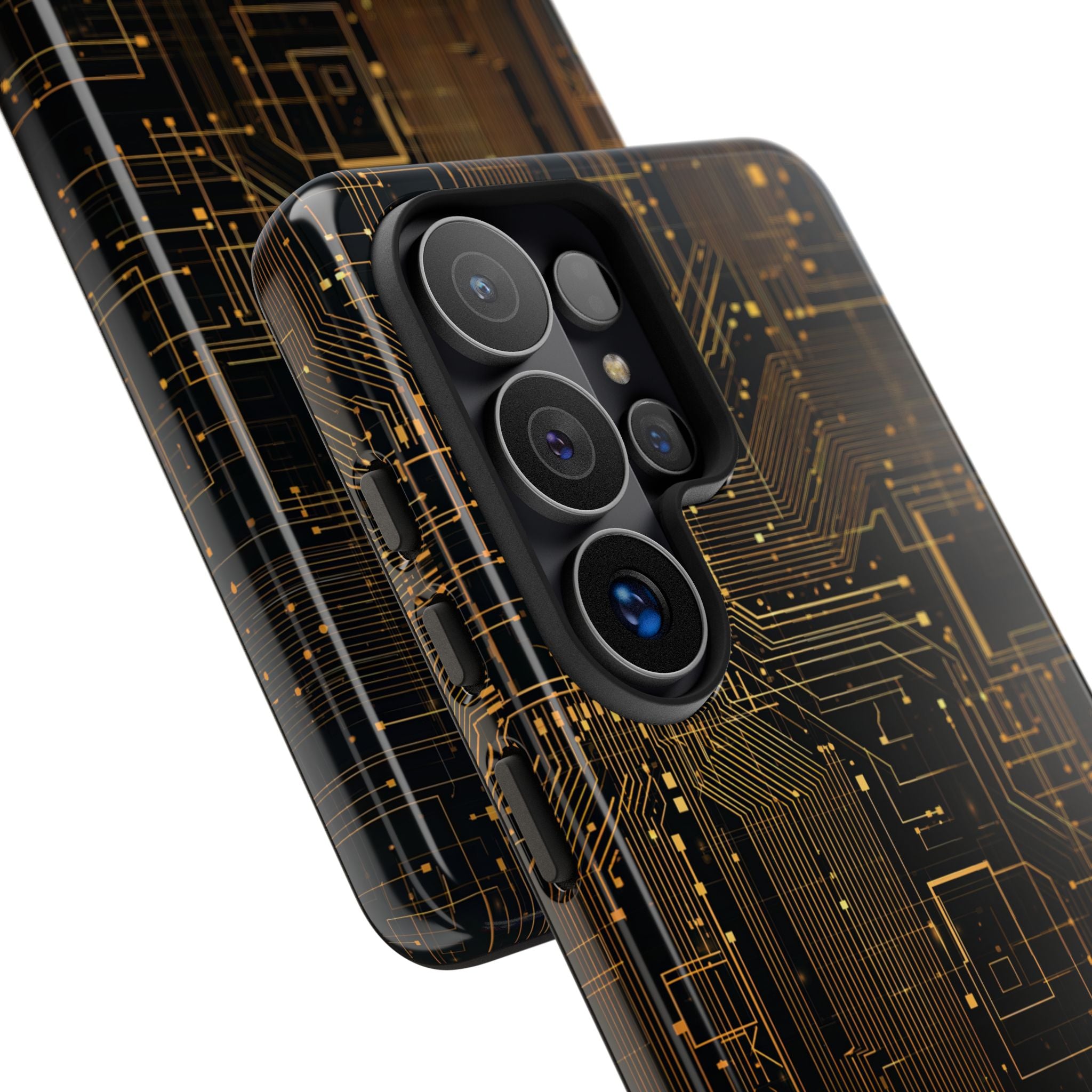Gold Tough Phone Case for Samsung - Amber Core Mainframe
