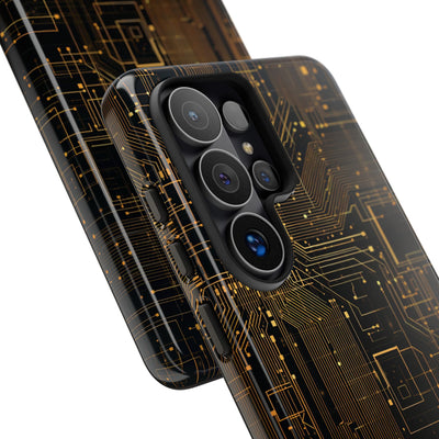 Gold Tough Phone Case for Samsung - Amber Core Mainframe